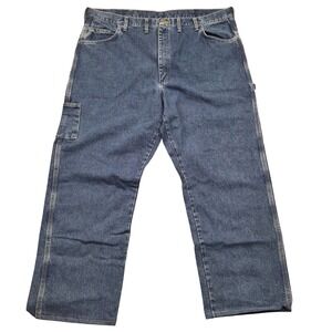 Bulwark FR Flame Resistant Carpenter Jeans Relaxed Fit Blue Mens 44x30 *READ